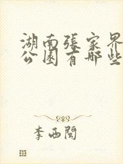湖南张家界森林公园有哪些景点