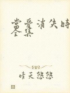 当爱消失时短剧全集