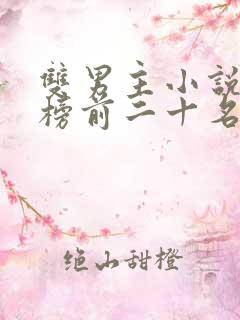 双男主小说排行榜前二十名