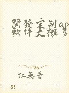 开发定制app软件大概多少钱