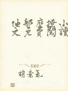 他那么撩小说全文免费阅读无弹窗