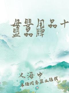 母婴用品十大加盟品牌