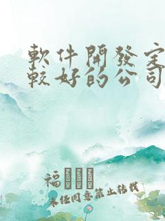 软件开发定制比较好的公司