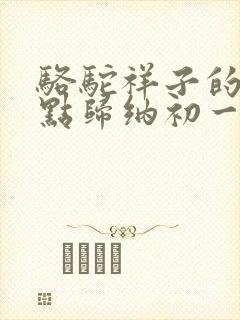骆驼祥子的知识点归纳初一