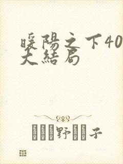 暖阳之下40集大结局