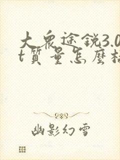 大众途锐3.0t质量怎么样