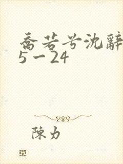 乔若兮沈辞安15一24
