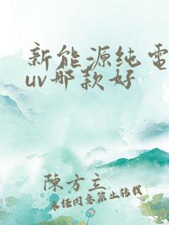 新能源纯电动suv哪款好