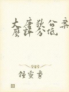 大唐狄公案为什么评分低