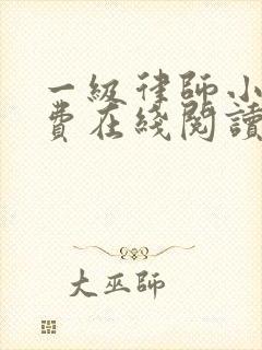 一级律师小说免费在线阅读完整版