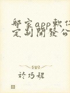 哪家app软件定制开发公司好