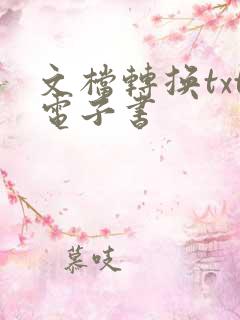 文档转换txt电子书