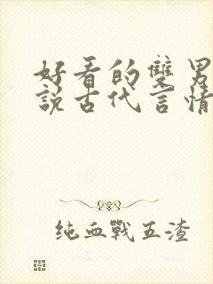 好看的双男主小说古代言情