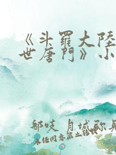 《斗罗大陆2绝世唐门》小说