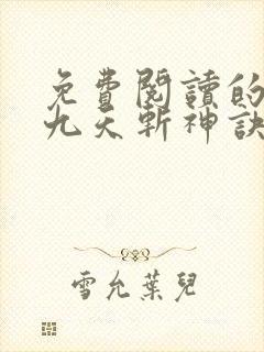 免费阅读的小说九天斩神诀