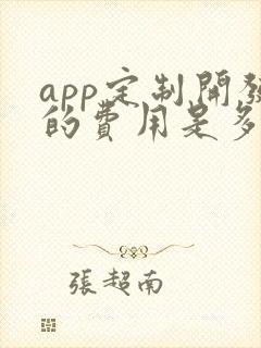 app定制开发的费用是多少