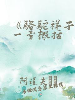 《骆驼祥子》每一章概括
