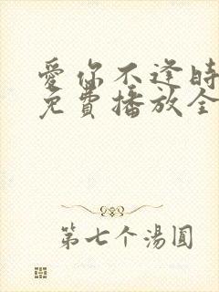 爱你不逢时短剧免费播放全集