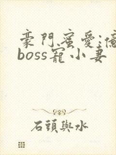 豪门蜜爱:亿万boss宠小妻