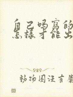 自己吗写的小说怎样才能出版