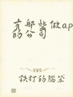 有哪些做app的公司