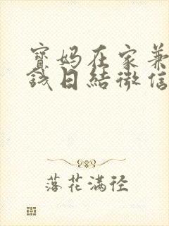 宝妈在家兼职赚钱日结微信