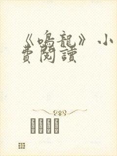 《鸣龙》小说免费阅读