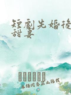 短剧先婚后爱小甜妻