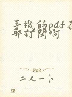手机的pdf在哪打开啊
