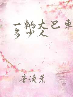 一辆大巴车能载多少人
