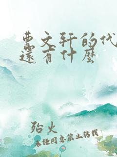 曹文轩的代表作还有什么