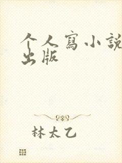 个人写小说怎么出版