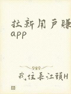 拉新用户赚钱的app