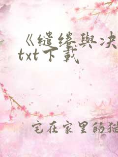 《缱绻与决绝》txt下载