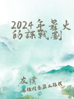2024年最火的谍战剧
