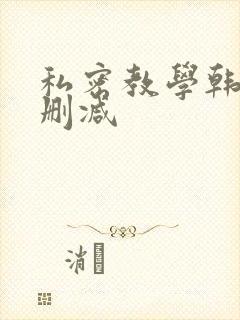 私密教学韩漫未删减