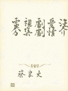 电视剧爱没有错分集剧情介绍