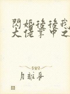 闪婚后后我成了大佬掌中之物马小宇