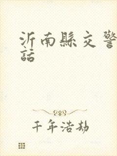 沂南县交警队电话