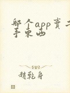 哪个app卖二手东西