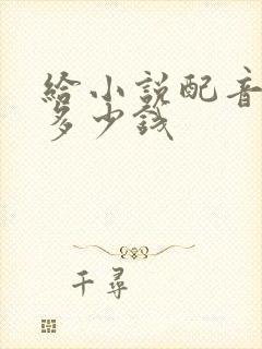 给小说配音能赚多少钱