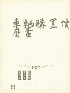 车辆购置价格怎么查