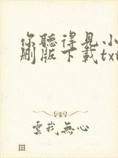 你听得见小说未删版下载txt