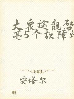 大众途观启动后亮5个故障灯