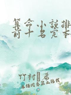 算命小说排行榜前十名完本