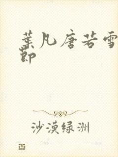 叶凡唐若雪全章节