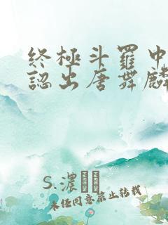 终极斗罗中谢邂认出唐舞麟