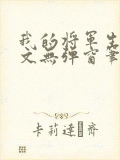 我的将军生涯全文无弹窗笔趣阁