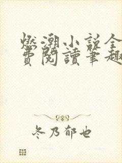 燃潮小说全文免费阅读笔趣阁