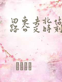 田东去北站18路公交时刻表